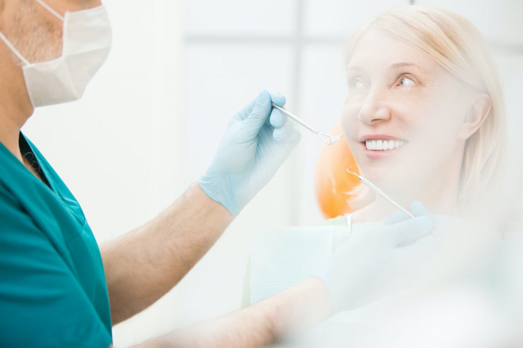 Woman in dental clinics