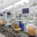 High-tech workstations in dental classroom